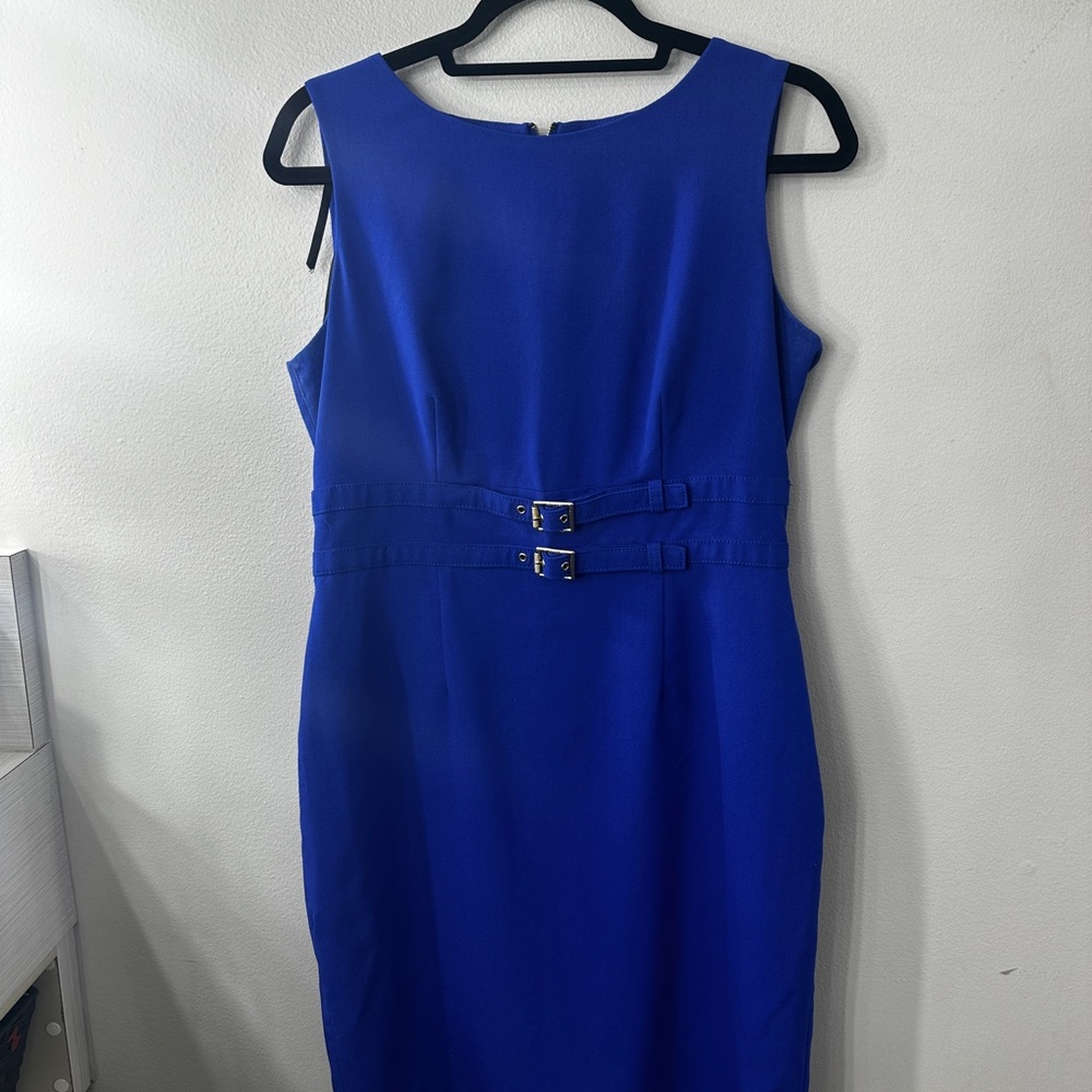 Calvin Klein Royal Blue Belted Dress
